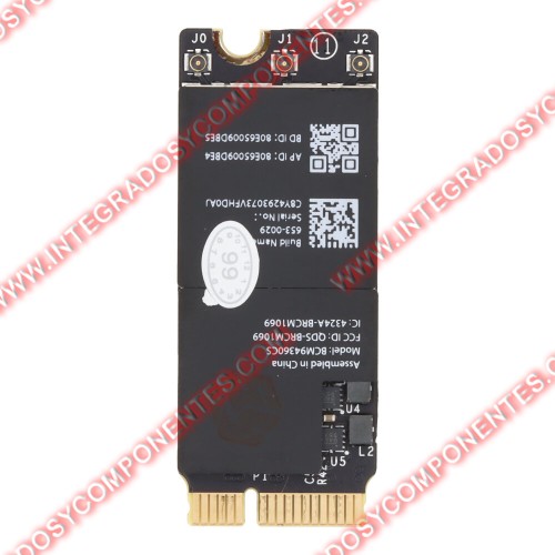 Tarjeta De Red Inalámbrica/Bluetooth Bcm94360cs Para Macbook Retina Pro 15,4&Quot; A1398/Macbook Retina Pro 13,3&Quot; A1502 2013-2014 Calidad Premium