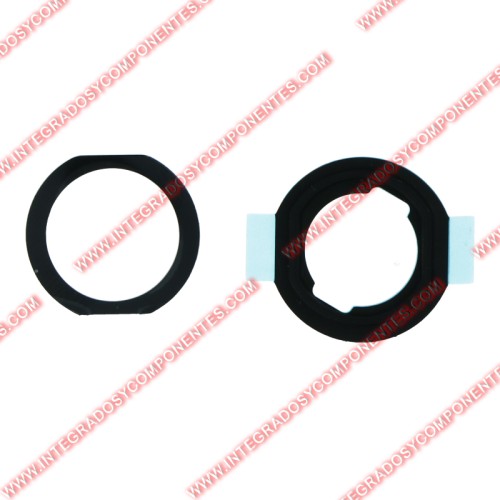 Botón De Retorno De Goma Con Junta Adhesiva Para Ipad Air/Mini 3/9.7 2017(5.°) Negro Ori