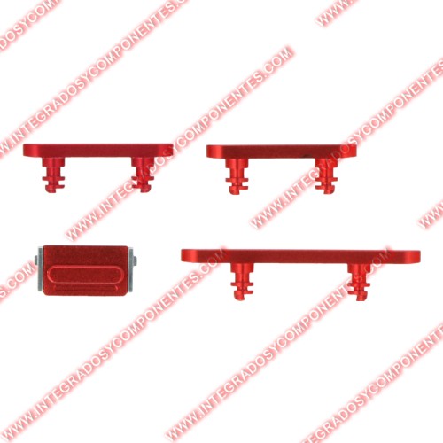 Botones Laterales Para Iphone 12/12 Mini Rojo