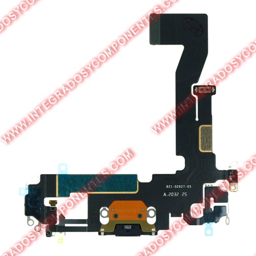 Flex De Carga Para Iphone 12/12 Pro Negro Calidad Premium