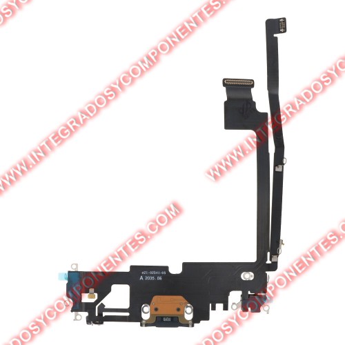 Flex De Carga Para Iphone 12 Pro Max Negro Calidad Premium