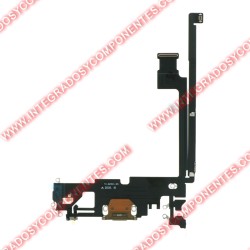 Flex De Carga Para Iphone 12 Pro Max Dorado Calidad Premium