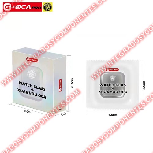 Cristal De Pantalla Con Oca Para Apple Watch Series 4 44mm/Series 5 44mm/Series 6 44mm/Se 44mm/Se 2022/2nd 44mm Negro