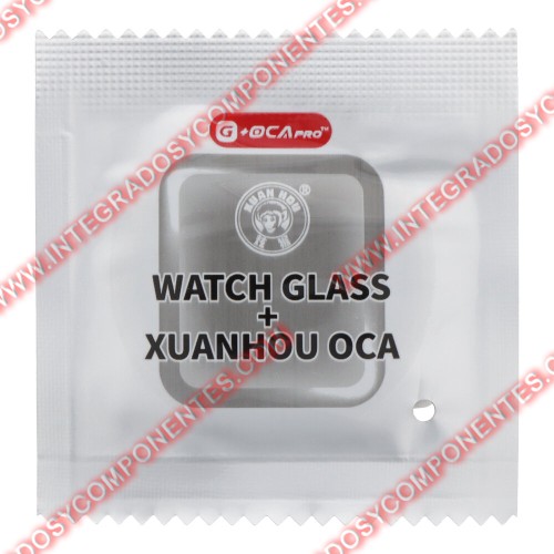 Cristal De Pantalla Con Oca Para Apple Watch Series 7 41mm/Series 8 41mm Negro