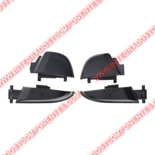 Botones De Activación L/R/Zl/Zr Para Controladores Nintendo Switch Pro Color Negro 4 Unidades En Un Juego