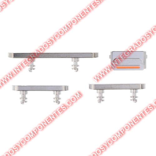 Botones Laterales Para Iphone 14 Pro/14 Pro Max Plata