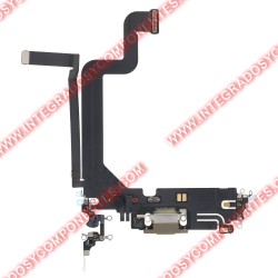 Flex De Carga Para Iphone 14 Pro Max Dorado Calidad Premium