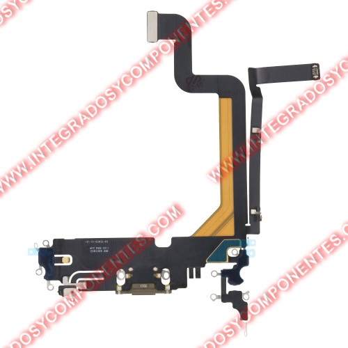 Flex De Carga Para Iphone 14 Pro Max Dorado Calidad Premium