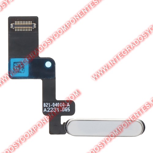 Flex Del Botón De Encendido Y Sensor De Huellas Para Ipad Air 2022/Air 5 Plata Calidad Premium