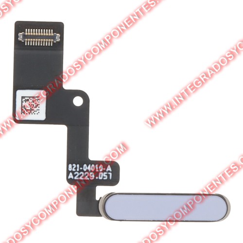 Botón De Encendido Y Sensor De Huellas Con Flex Para Ipad Air 2022/Air 5 Morado Calidad Premium
