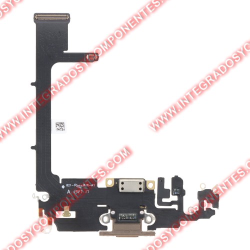 Flex De Carga Para Iphone 11 Pro Dorado Calidad Premium