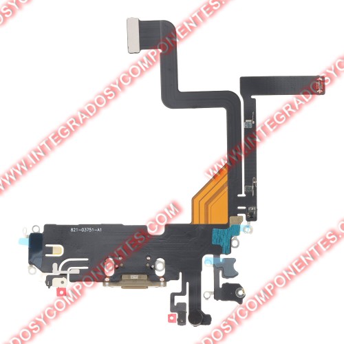 Flex De Carga Para Iphone 14 Pro Dorado