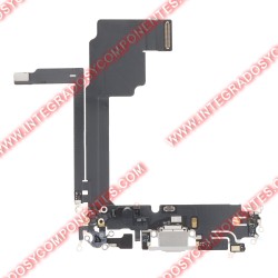 Flex De Carga Para Iphone 15 Pro Max Blanco Calidad Premium