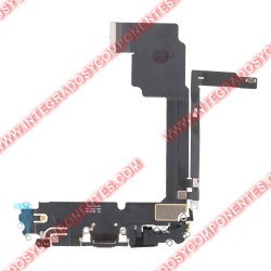 Flex De Carga Para Iphone 15 Pro Max Negro Calidad Premium