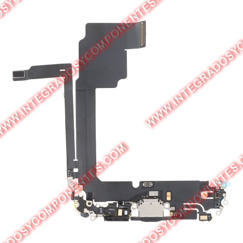Flex De Carga Para Iphone 15 Pro Max Negro Calidad Premium