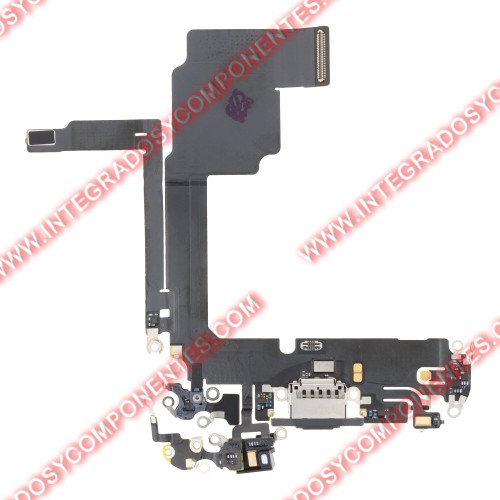Flex De Carga Para Iphone 15 Pro Negro Calidad Premium