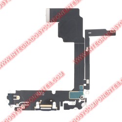 Flex De Carga Para Iphone 15 Pro Max Azul Calidad Premium