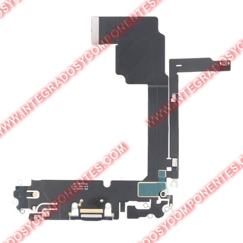 Flex De Carga Para Iphone 15 Pro Max Azul Calidad Premium