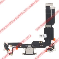 Flex De Carga Para Iphone 15 Plus Negro Calidad Premium