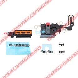 Rejilla Antipolvo Altavoz Para Iphone 15 Plus Color Negro 6 Unidades En Un Juego