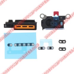 Rejilla Antipolvo Altavoz Para Iphone 15 Pro Max Color Azul 6 Unidades En Un Juego