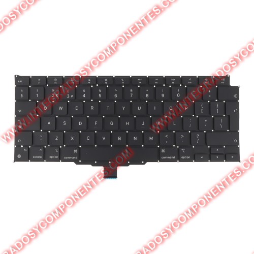 Teclado Para Macbook Air 13.3&Quot; M1 A2337 Version Europea Negro Calidad Premium
