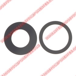 Lente De Camara Para Iphone 16/16 Plus Negro 2 Piezas En Un Juego Calidad Premium