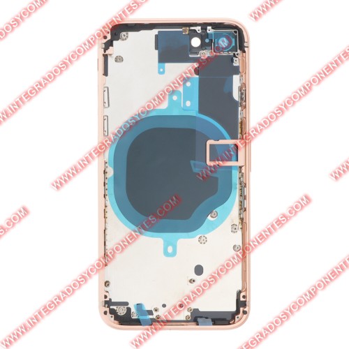 Tapa+Marco Iphone 8g Calidad Premium Oro
