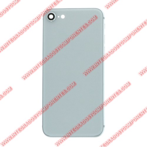Tapa+Marco Iphone 8g Calidad Premium Plata