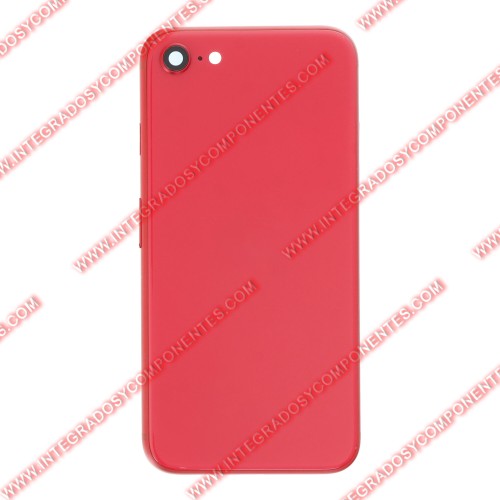Tapa+Marco Iphone Se 2020 Calidad Premium Rojo