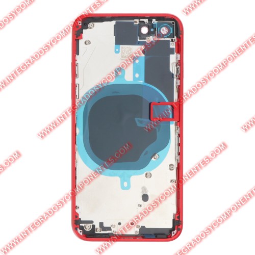 Tapa+Marco Iphone Se 2020 Calidad Premium Rojo