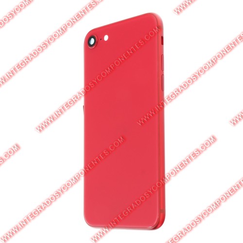 Tapa+Marco Iphone Se 2020 Calidad Premium Rojo
