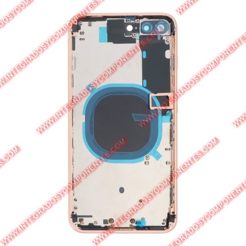 Tapa+Marco Iphone 8 Plus Calidad Premium Oro