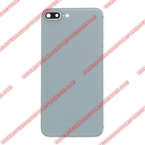 Tapa+Marco Iphone 8 Plus Calidad Premium Plata