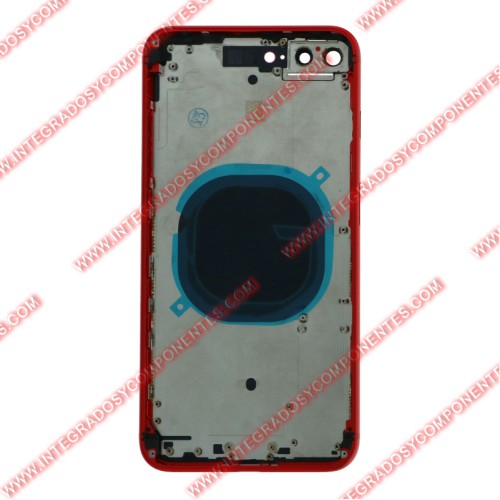 Tapa+Marco Iphone 8 Plus Calidad Premium Rojo