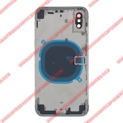 Tapa+Marco Iphone X Calidad Premium Plata