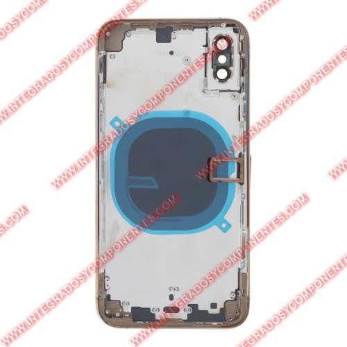 Tapa+Marco Iphone Xs Calidad Premium Oro