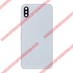 Tapa+Marco Iphone Xs Calidad Premium Plata
