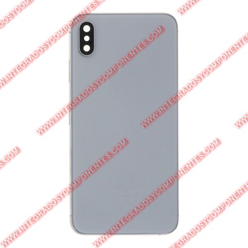 Tapa+Marco Iphone Xs Max Calidad Premium Plata