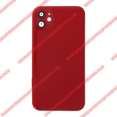 Tapa+Marco Iphone 11 Calidad Premium Rojo