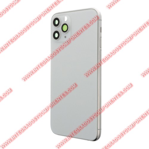 Tapa+Marco Iphone 11 Pro Calidad Premium Plata