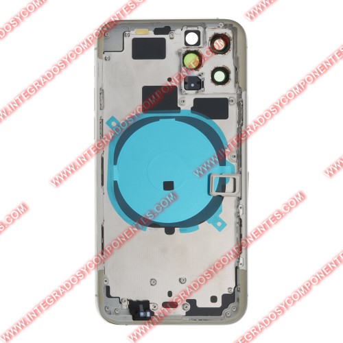 Tapa+Marco Iphone 11 Pro Calidad Premium Plata