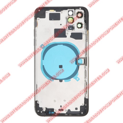 Tapa+Marco Iphone 11 Pro Max Calidad Premium Gris