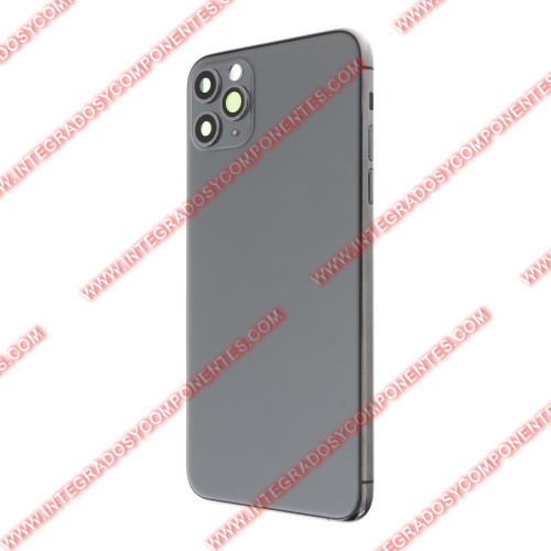 Tapa+Marco Iphone 11 Pro Max Calidad Premium Gris