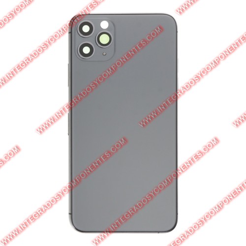 Tapa+Marco Iphone 11 Pro Max Calidad Premium Gris