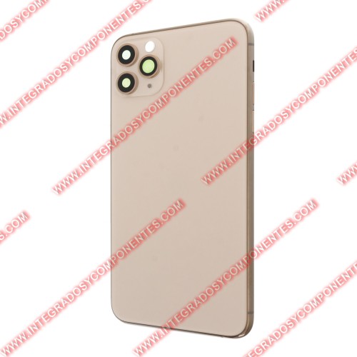 Tapa+Marco Iphone 11 Pro Max Calidad Premium Oro