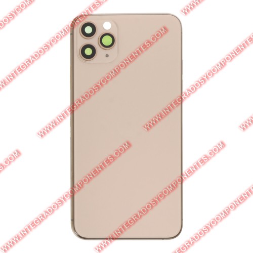 Tapa+Marco Iphone 11 Pro Max Calidad Premium Oro