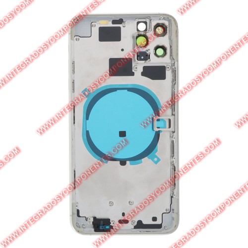 Tapa+Marco Iphone 11 Pro Max Calidad Premium Plata