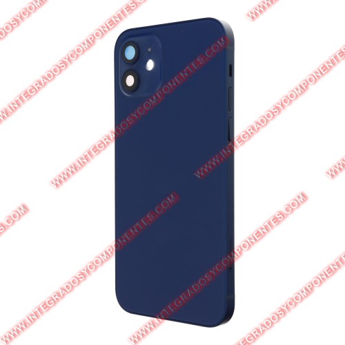 Tapa+Marco Iphone 12 Calidad Premium Azul