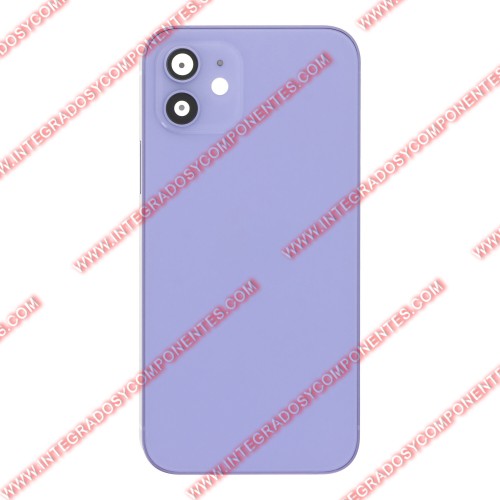 Tapa+Marco Iphone 12 Calidad Premium Morado